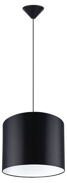Závěsné svítidlo Nova, 1x černé textilní stínítko, (fi 30 cm)