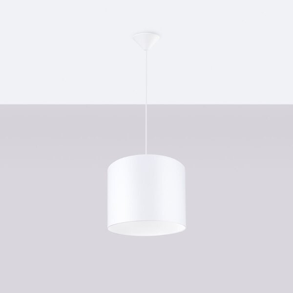 Závěsné svítidlo Nova, 1x bílé textilní stínítko, (fi 30 cm)