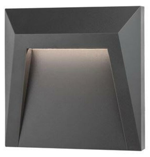 NOVA LUCE venkovní nástěnné svítidlo LUTON tmavě šedý ABS LED 1.2W 3000K IP65 100-220V vč. driveru 8403624