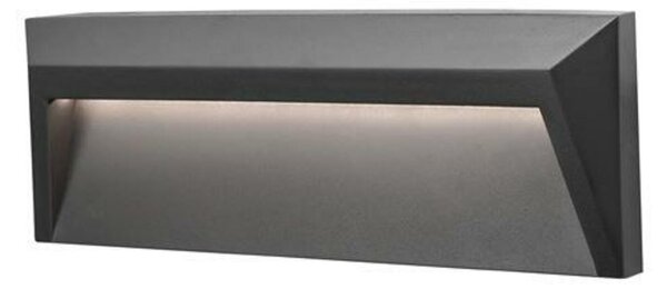 NOVA LUCE venkovní nástěnné svítidlo LUTON tmavě šedý ABS LED 1.6W 3000K IP65 100-220V vč. driveru 8403622
