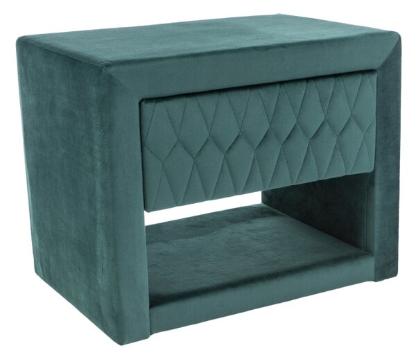 Noční stolek AZURRO VELVET barva zelená čalounění BLUVEL 78