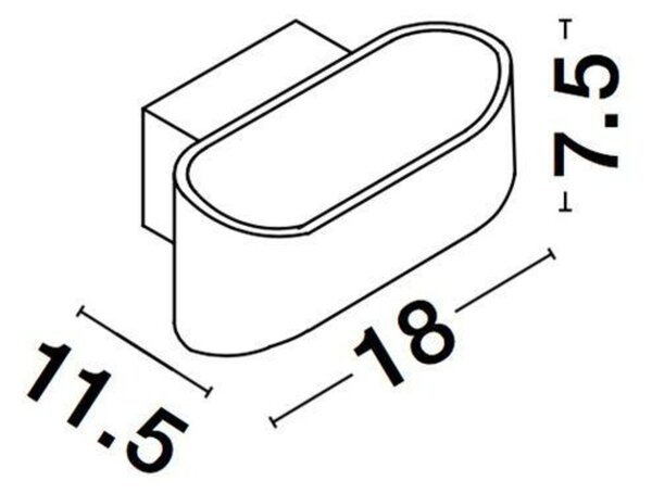 NOVA LUCE venkovní nástěnné svítidlo MILE bílý hliník a sklo LED 9W 3000K 100-240V 155st. IP54 světlo nahoru a dolů 9257871