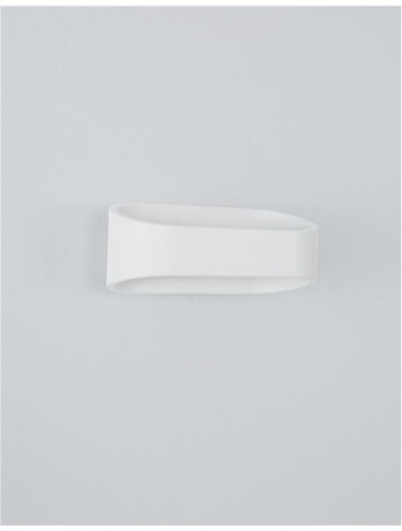 NOVA LUCE venkovní nástěnné svítidlo MILE bílý hliník a sklo LED 9W 3000K 100-240V 155st. IP54 světlo nahoru a dolů 9257871