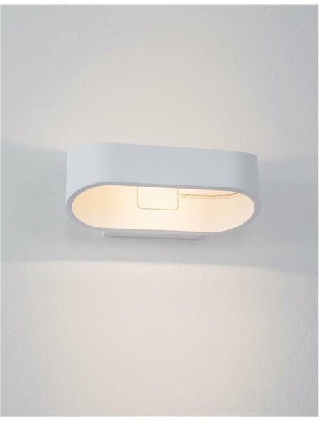 NOVA LUCE venkovní nástěnné svítidlo MILE bílý hliník a sklo LED 9W 3000K 100-240V 155st. IP54 světlo nahoru a dolů 9257871