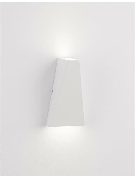 NOVA LUCE venkovní nástěnné svítidlo MILEY bílý hliník a sklo LED 7W 3000K 200-240V IP54 světlo nahoru a dolů 9202261