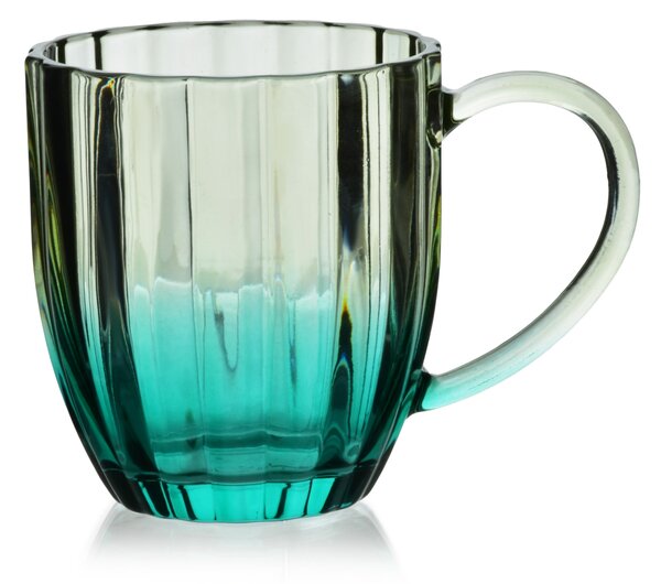 Affekdesign Skleněný hrnek VINI 350 ml zelený/modrý