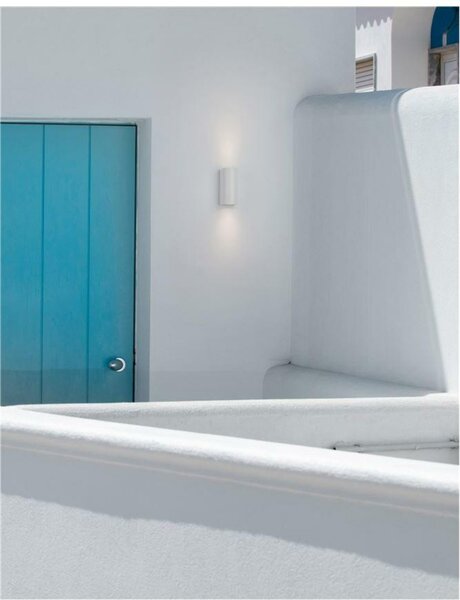 NOVA LUCE venkovní nástěnné svítidlo NERO hliník bílé skleněný difuzor GU10 2x7W 220-240V IP54 bez žárovky světlo nahoru a dolů 910022