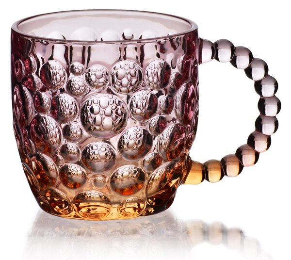 Affekdesign Skleněný hrnek VINI PEARL 350 ml fialový/hnědý