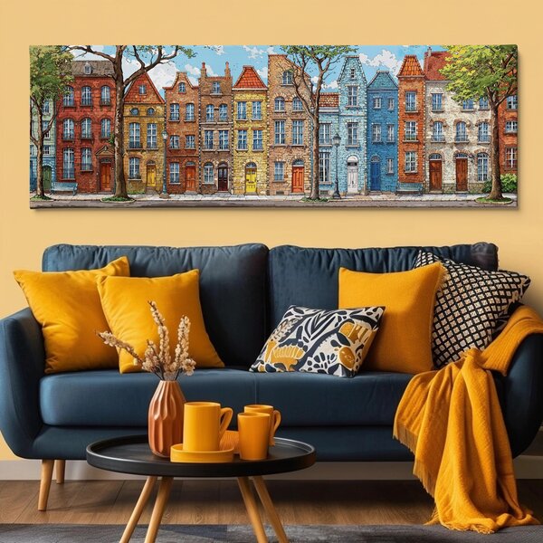 Obraz na plátně - Zapadlá ulička Rexhamu FeelHappy.cz Velikost obrazu (šířka x výška): 60 x 20 cm