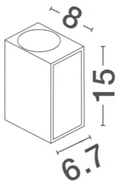 NOVA LUCE venkovní nástěnné svítidlo NERO tmavě šedý hliník skleněný difuzor GU10 2x7W 220-240V IP54 bez žárovky světlo nahoru a dolů 710042