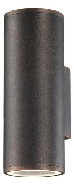 NOVA LUCE venkovní nástěnné svítidlo NODUS antický hnědý hliník skleněný difuzor GU10 2x7W 220-240V IP54 bez žárovky světlo nahoru a dolů 773224