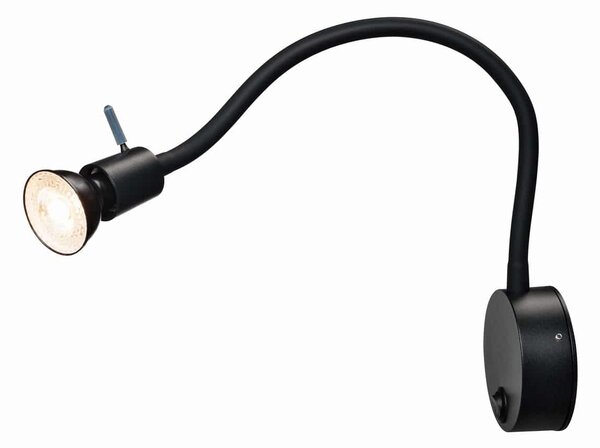 SLV 1002608 Dio Flex, nástěnné flexibilní svítidlo, 1x GU10 max. 50 W, černá