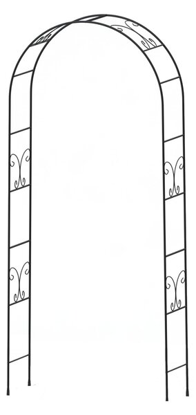 Kovový zahradní květinový oblouk BestBerg BBFA-20DA / 104 × 240 cm / černá