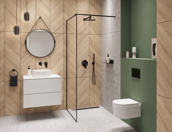 Invena Alonia umyvadlová baterie pod omítku černá BP-70-U04