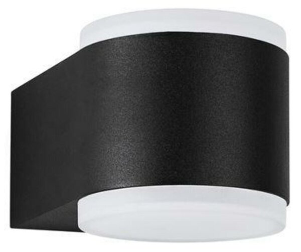 NOVA LUCE venkovní nástěnné svítidlo NUS černý hliník a akrylový difuzor LED 2x4W 3000K 100-240V 120st. IP54 světlo nahoru a dolů 9200202