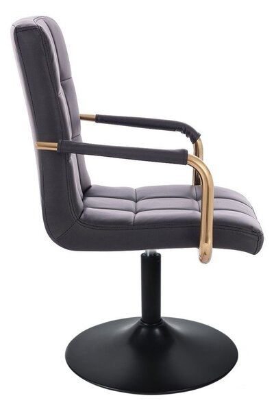 LuxuryForm DESIGN Židle VERONA GOLD na černém talíři - černá