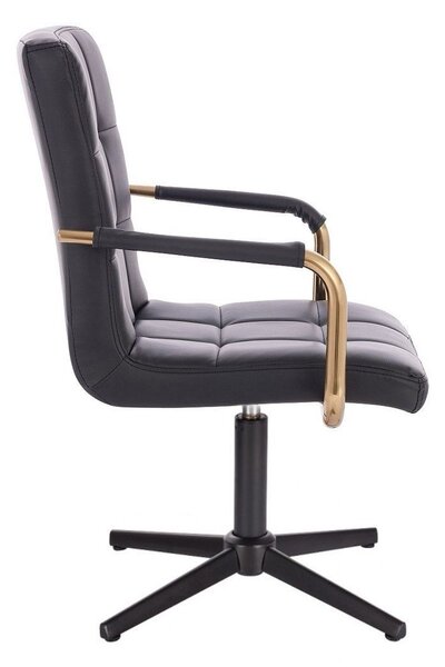 LuxuryForm DESIGN Židle VERONA GOLD na černém kříži - černá