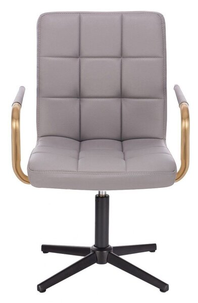 LuxuryForm DESIGN Otočná židle VERONA GOLD na černém kříži - šedá