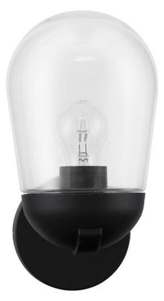 NOVA LUCE venkovní nástěnné svítidlo OMIKA tmavě šedý hliník a čiré sklo E27 1x12W 220-240V bez žárovky IP54 9060194