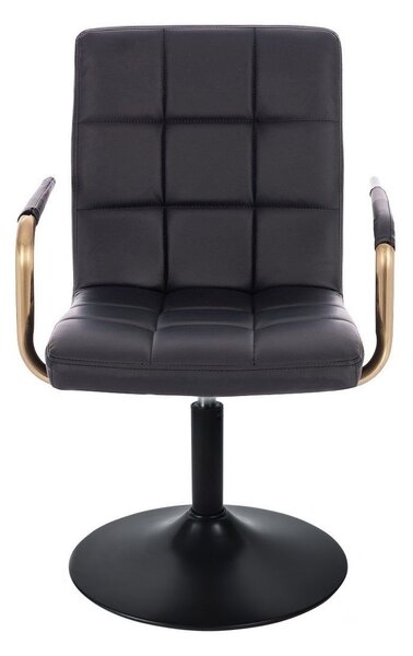 LuxuryForm DESIGN Židle VERONA GOLD na černém talíři - černá