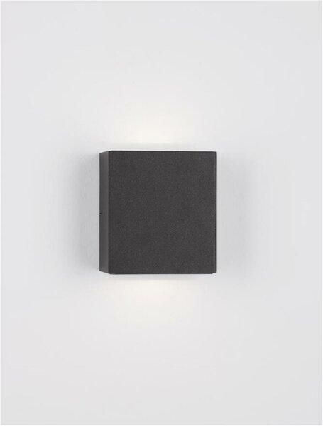 NOVA LUCE venkovní nástěnné svítidlo PARRIS antracitový hliník a čiré sklo LED 10.4W 3000K 220-240V 266st. IP65 světlo nahoru a dolů 9492650