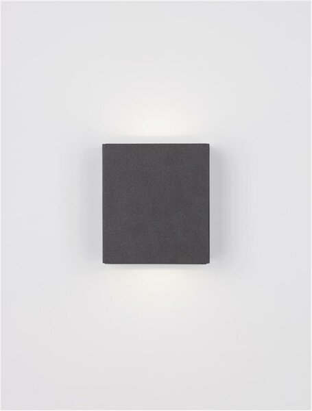 NOVA LUCE venkovní nástěnné svítidlo PARRIS antracitový hliník a čiré sklo LED 10.4W 3000K 220-240V 266st. IP65 světlo nahoru a dolů 9492650