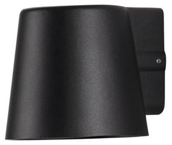 NOVA LUCE venkovní nástěnné svítidlo OVI černý hliník skleněný difuzor GU10 1x7W 220-240V IP54 bez žárovky světlo dolů 9136182