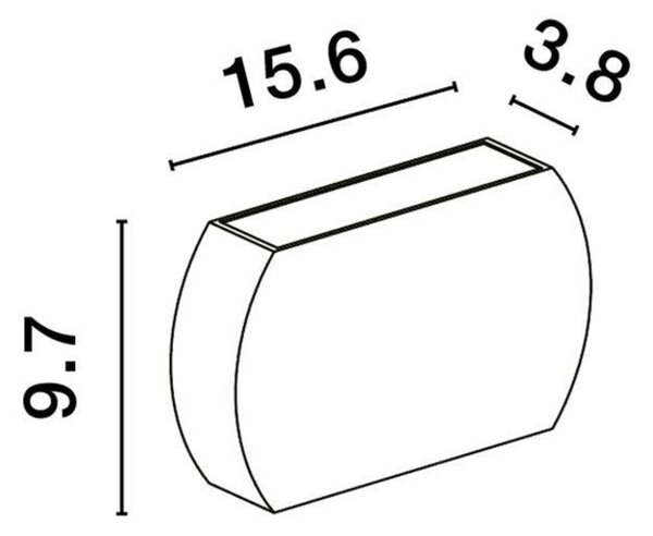 NOVA LUCE venkovní nástěnné svítidlo PARRIS antracitový hliník a čiré sklo LED 7.7W 3000K 220-240V 253st. IP65 9492630