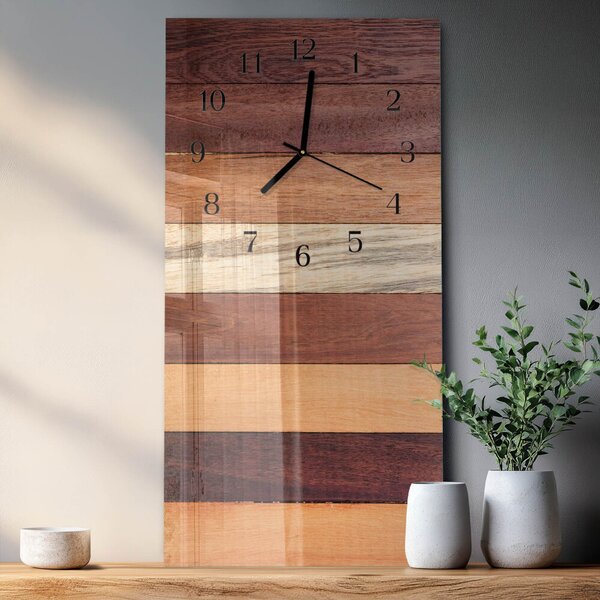 Skleněné hodiny vertikální Pruhy zsppc-30x60-00180764