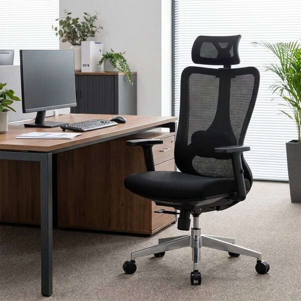 Kancelářská ergonomická židle Neoseat AMADORA — černá, nosnost 150 kg