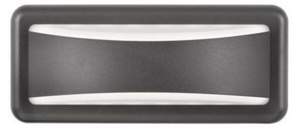 NOVA LUCE venkovní nástěnné svítidlo PULSAR tmavě šedý ABS akrylový bílý difuzor LED 6W 3000K nebo 4000K 220-220V 48st. IP54 812104