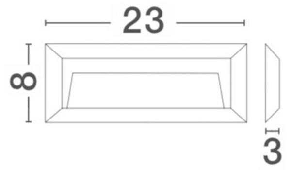 NOVA LUCE venkovní nástěnné svítidlo PULSAR tmavě šedý ABS LED 2W 3000K 220-220V 32st. IP54 811502