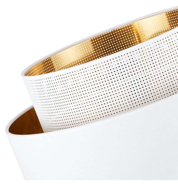 Závěsné svítidlo Asti, 1x PVC/bílé textilní stínítko, (fi 35cm), g/c, w