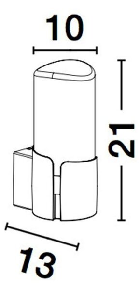 NOVA LUCE venkovní nástěnné svítidlo PYRO tmavě šedý hliník bílý akryl E27 1x12W 220-240V IP54 bez žárovky 9209211
