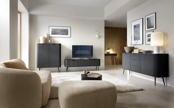 Komoda, skříňka, regál se zásuvkami, výška 168 cm, moderní design, vhodná do obývacího pokoje