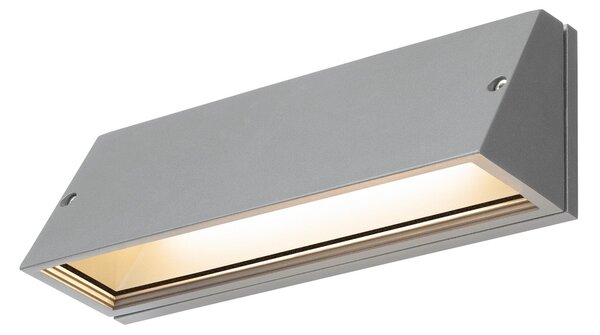 SLV 1003454 Pema, šedé venkovní nástěnné svítidlo LED 16W 3000/4000K, délka 28cm, IP65