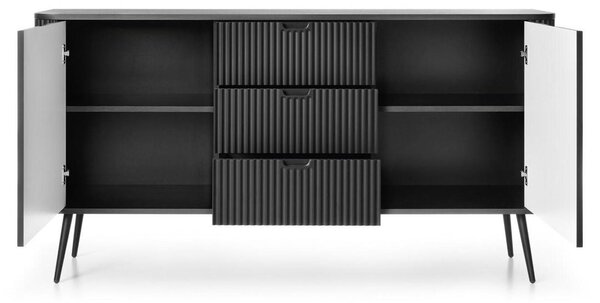Komoda, skříňka, regál se zásuvkami, výška 168 cm, moderní design, vhodná do obývacího pokoje