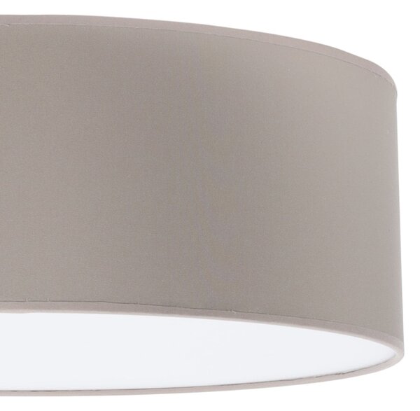 Stropní svítidlo Gaja, 1x béžové textilní stínítko, (bílé plexisklo), (fi 40cm)