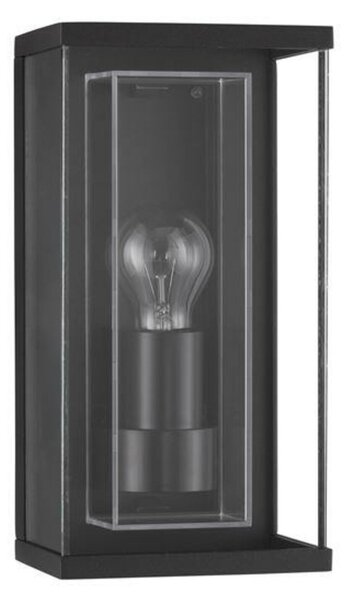 NOVA LUCE venkovní nástěnné svítidlo REGINA antracitový hliník a čiré sklo E27 1x12W 220-240V bez žárovky IP65 9492710