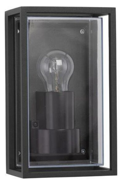 NOVA LUCE venkovní nástěnné svítidlo REGINA antracitový hliník čirý a matný akryl E27 1x12W 220-240V bez žárovky IP65 9492760