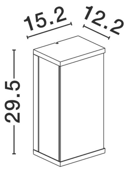 NOVA LUCE venkovní nástěnné svítidlo REGINA antracitový hliník a čiré sklo E27 1x12W 220-240V bez žárovky IP65 9492710