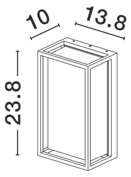 NOVA LUCE venkovní nástěnné svítidlo REGINA antracitový hliník čirý a matný akryl E27 1x12W 220-240V bez žárovky IP65 9492760