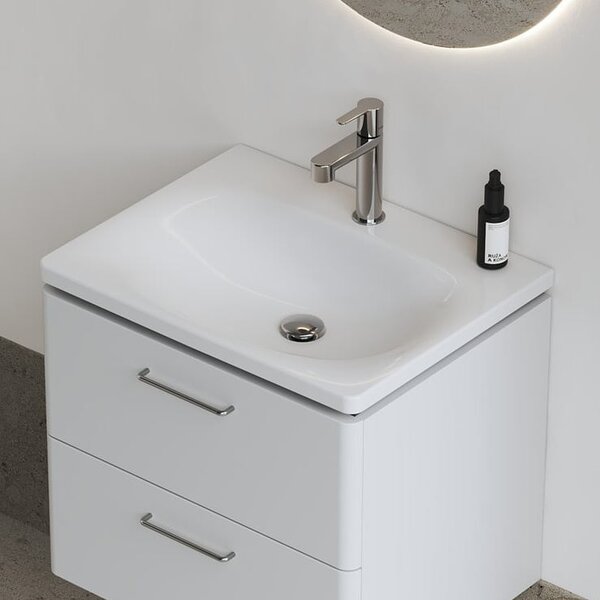 Ravak Balance umyvadlo 60x46.5 cm obdélníkový nábytkový bílá lesk XJX01260000