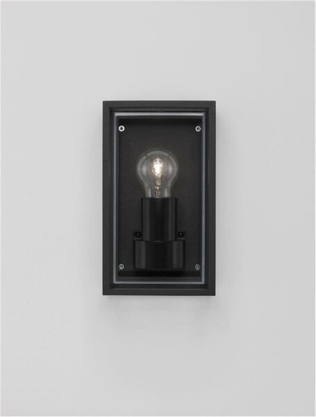 NOVA LUCE venkovní nástěnné svítidlo REGINA antracitový hliník čirý a matný akryl E27 1x12W 220-240V bez žárovky IP65 9492760