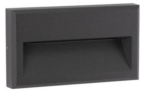 NOVA LUCE venkovní nástěnné svítidlo RIO antracitový hliník a čiré sklo LED 6W 3000K 220-240V 266st. IP65 9492670