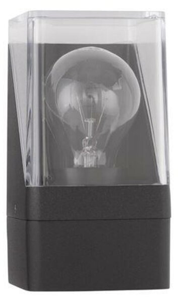 NOVA LUCE venkovní nástěnné svítidlo SELENA antracitový hliník a čirý akryl E27 1x12W 220-240V bez žárovky IP65 9492740