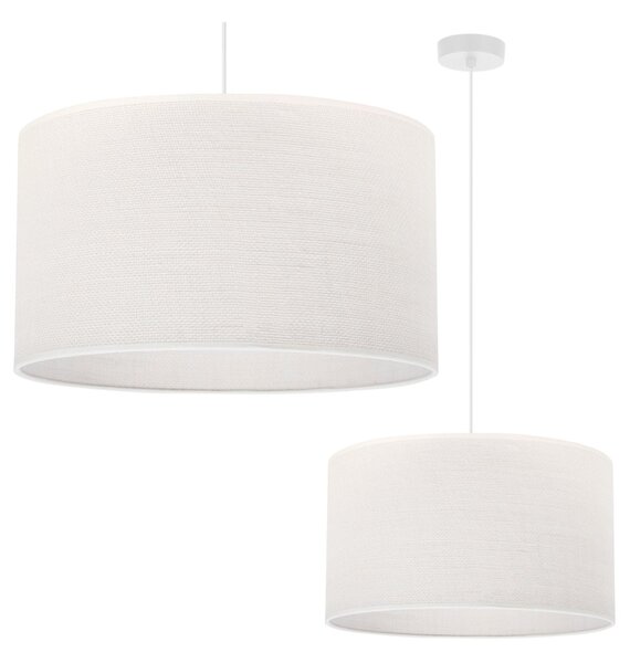 Závěsné svítidlo Juta, 1x bílé jutové stínítko, (fi 40cm), w