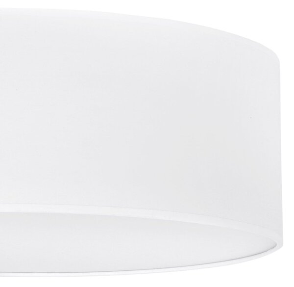 Stropní svítidlo Gaja, 1x bílé textilní stínítko, (bílé plexisklo), (fi 40cm)