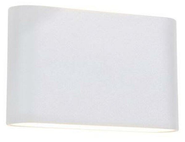 NOVA LUCE venkovní nástěnné svítidlo SOHO bílý hliník skleněný difuzor LED 2x5W 3000K 220-240V 2x60st. IP54 světlo nahoru a dolů 740403