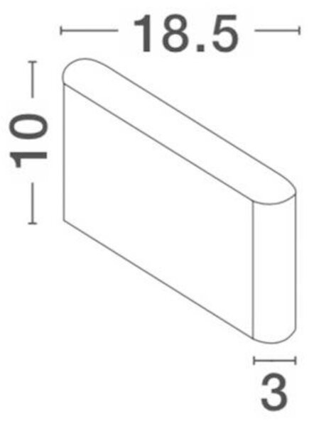 NOVA LUCE venkovní nástěnné svítidlo SOHO tmavě šedý hliník skleněný difuzor LED 2x5W 3000K 220-240V 2x60st. IP54 světlo nahoru a dolů 740404